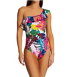 On A Brighter Note One Shoulder One Piece Swimsuit Multi 8