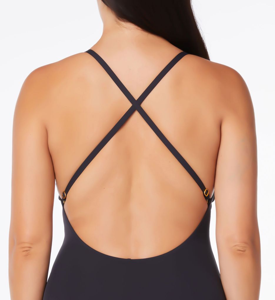 Don't Mesh With Me V-Neck Mesh One Piece Swimsuit-cs1