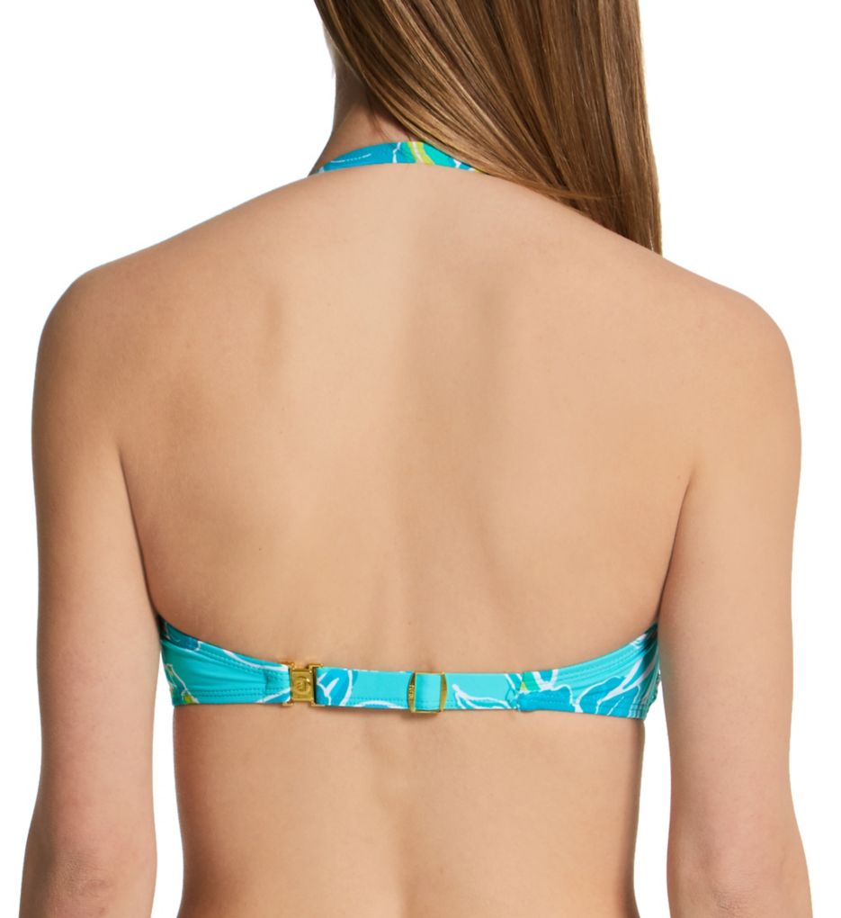 Escape to the Beach Twist Front Bandeau Swim Top-cs1