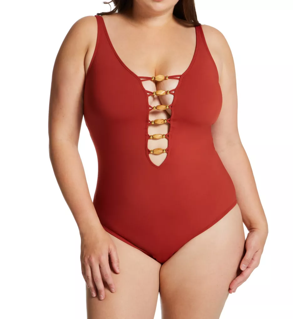 Plus Size Paradise Found Lace One Piece Swimsuit Sienna 18W