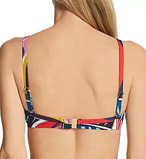 Absolutely Fabulous Tie Front Underwire Swim Top Multi 38DD