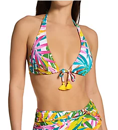 Fantasy Island Tall Triangle Bikini Swim Top MULTI 4
