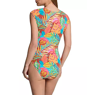 The Heat Is On Cap Sleeve Mio One Piece Swimsuit
