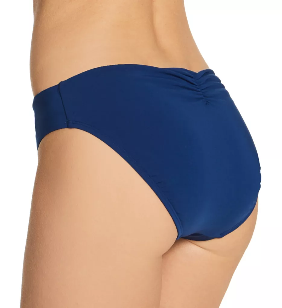 Rufflicious Ruched Back Low Rise Swim Bottom Navy 6