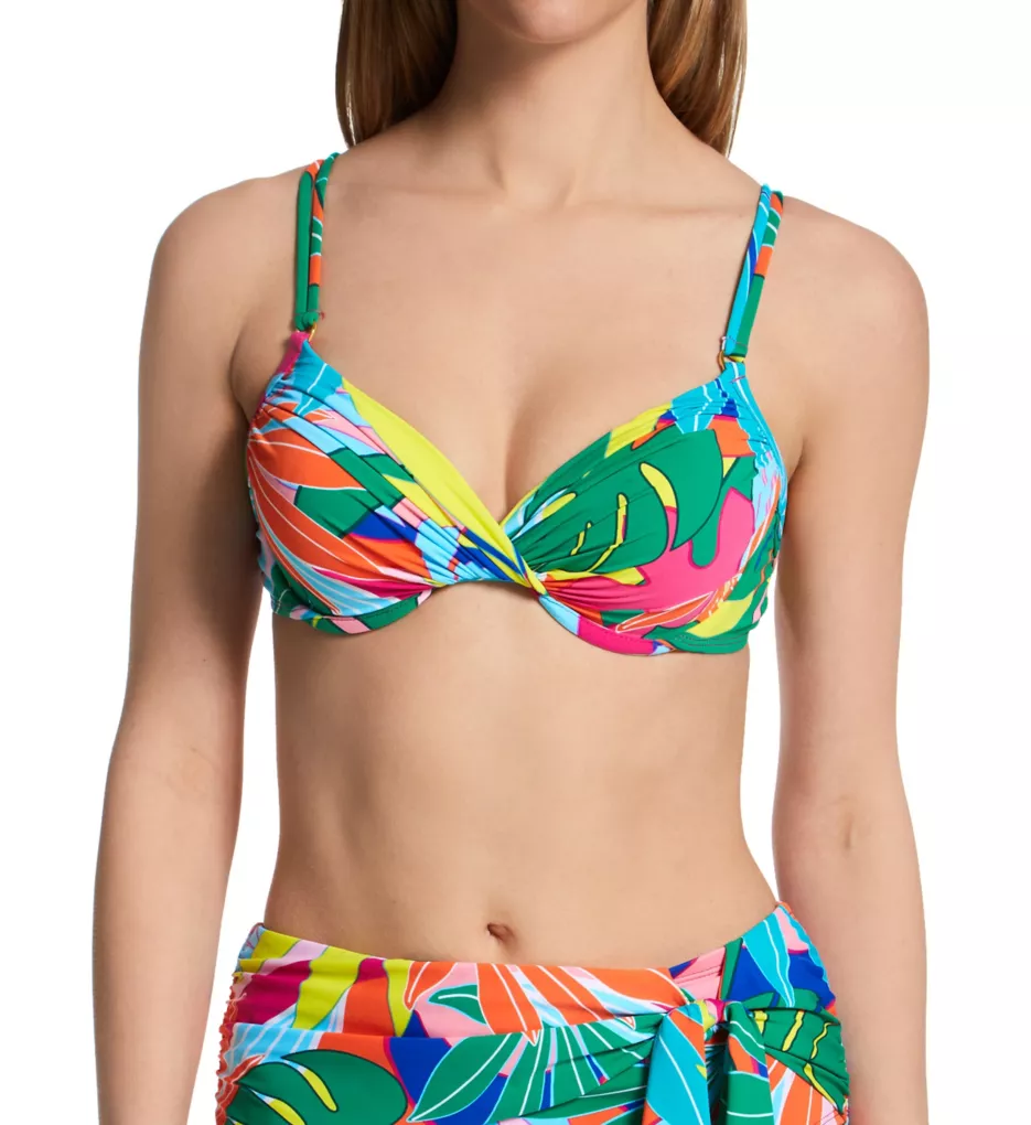 Life of The Party Molded Underwire Swim Top Multi 4
