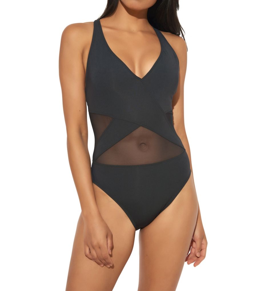 Don't Mesh With Me V-Neck Mio One Piece Swimsuit-acs