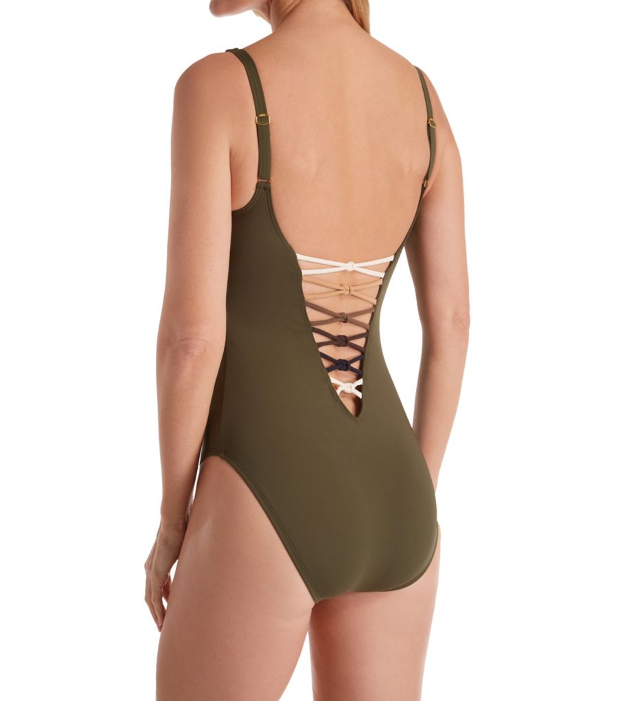 Oh So Knotty Lace Down Mio One Piece Swimsuit