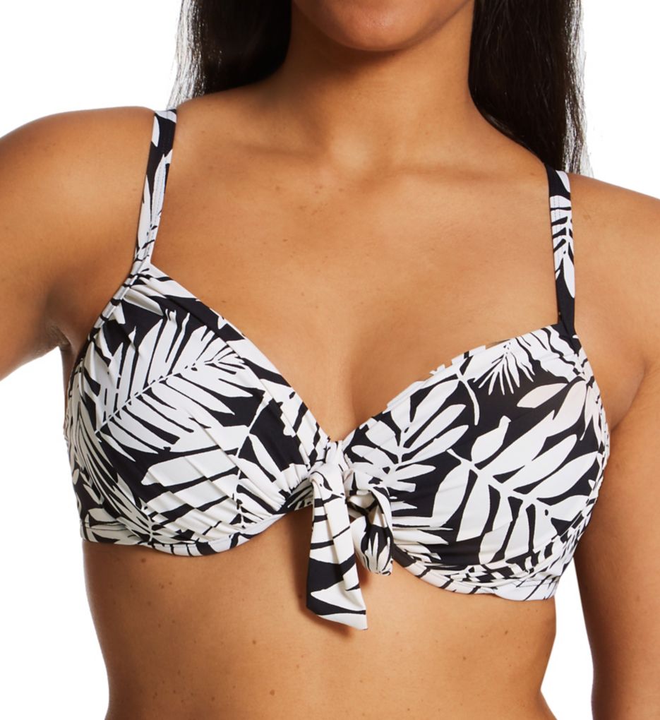 Urban Oasis Tie Front Underwire Bikini Swim Top-fs