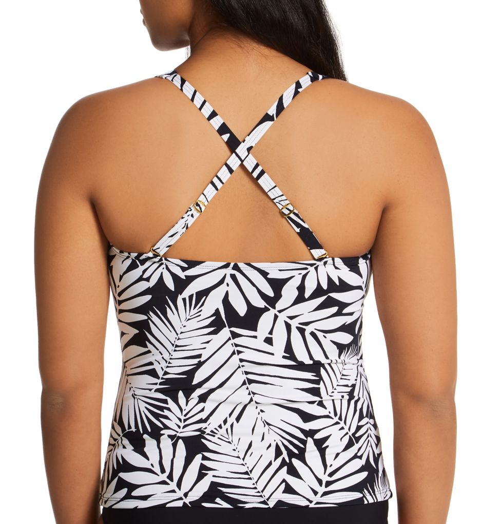 Urban Oasis Tie Front Tankini Swim Top