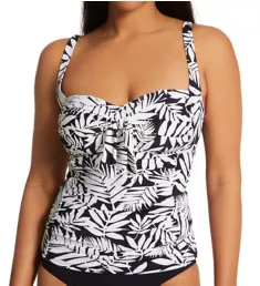 Urban Oasis Tie Front Tankini Swim Top