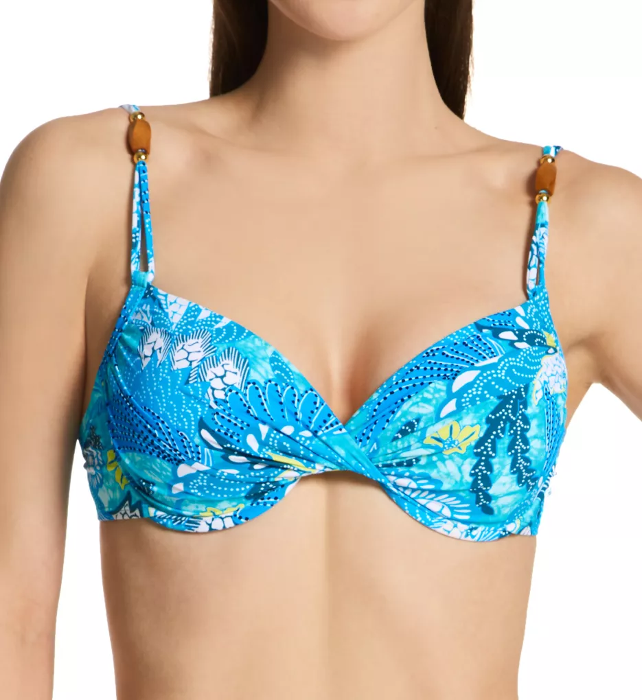 Paradise Found Underwire Molded Swim Top Oahu Teal 4