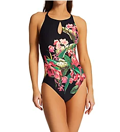 Return To Rio High Neck Keyhole One Piece Swimsuit