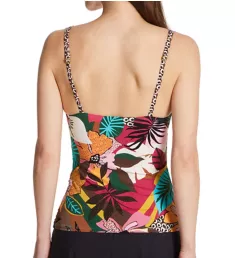 Run Wild Molded Cup Tankini Swim Top Multi 4