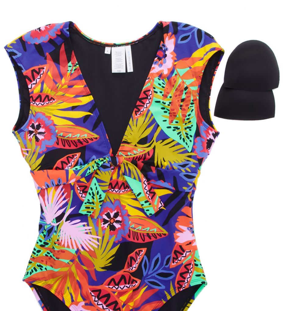 Bleu Rod Beattie Night Safari Cap Sleeve Mio One Piece Swimsuit S23767 - Image 3