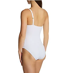 Behind The Seams One Shoulder One Piece Swimsuit White 6