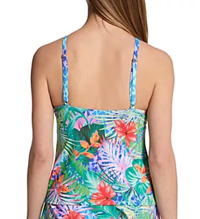 Tropical Flight High Neck Tankini Swim Top Multi 4