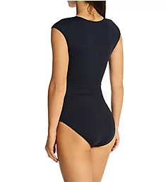 Ring Me Up Cap Sleeve Mio One Piece Swimsuit Black 8