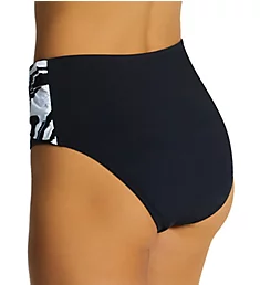 New Wave High Waist Bikini Swim Bottom Black 6