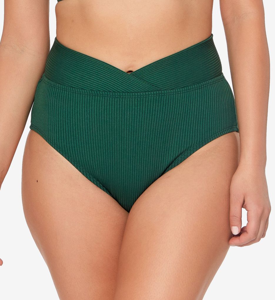 Walk The Line High Waist Cross Band Swim Bottom