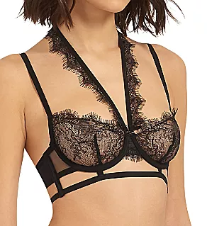 Francine Bra with Detachable Collar Black 32C