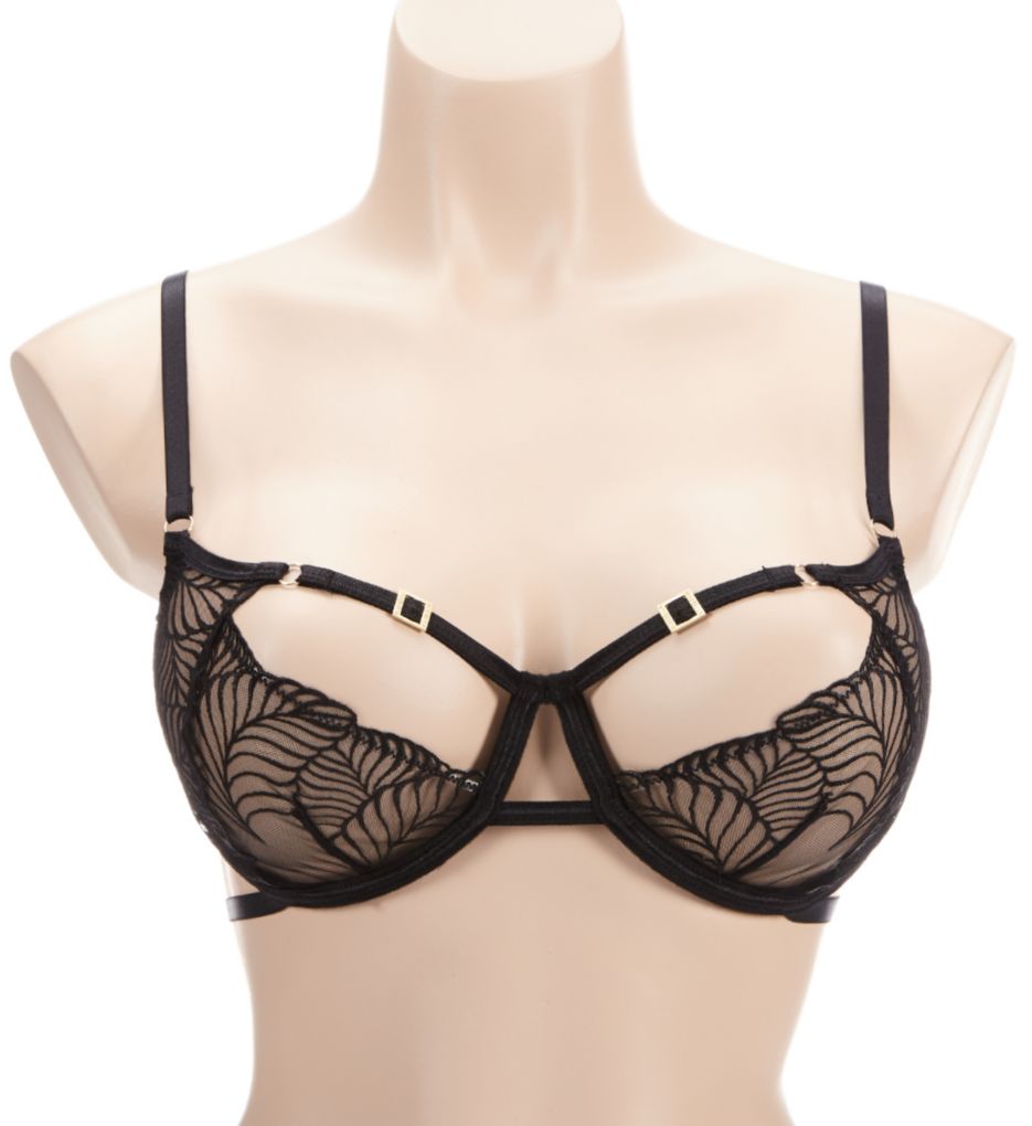 Emerson Intimates Women's Strappy Plunge Push Up Bra with Motif