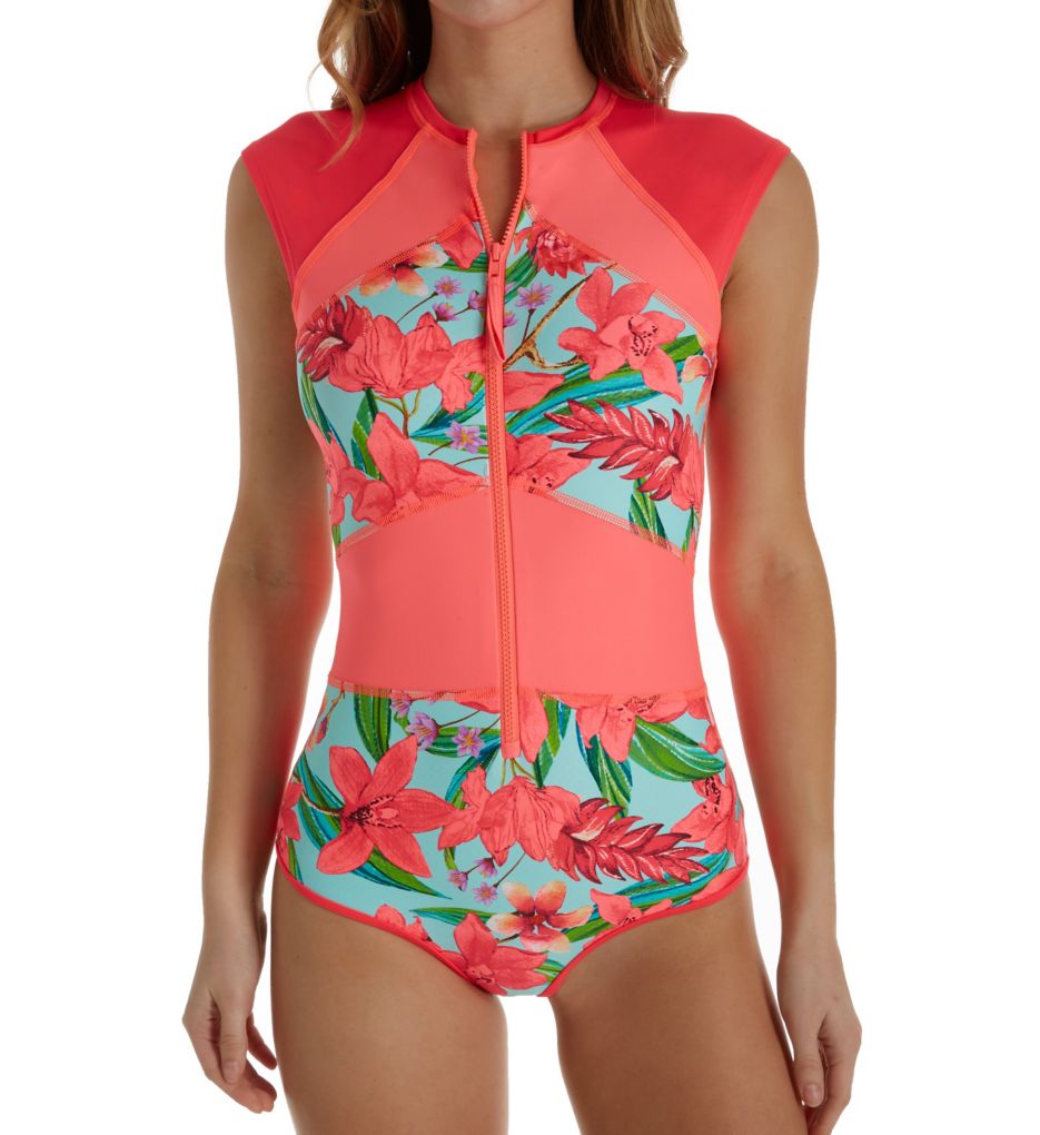 Winona Stand Up Cap Sleeve One Piece Paddle Suit-fs