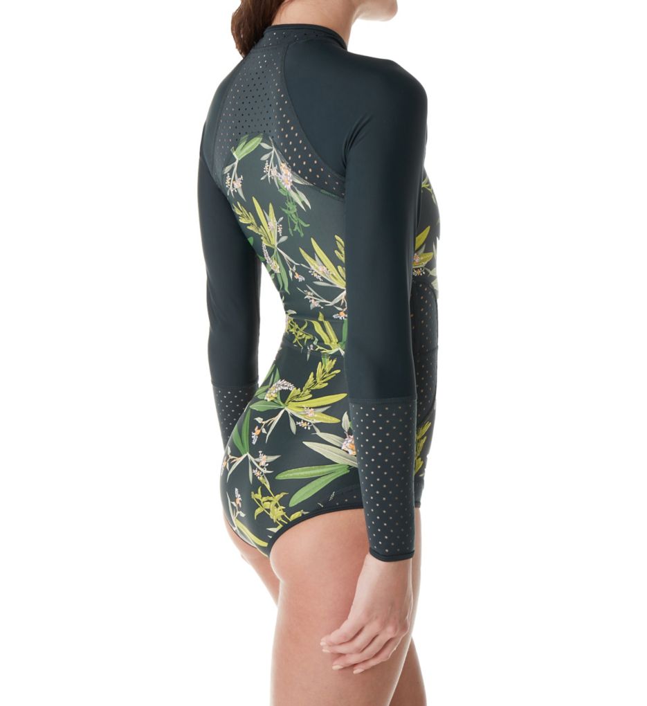 Guava Paradise Long Sleeve One Piece Swimsuit-bs