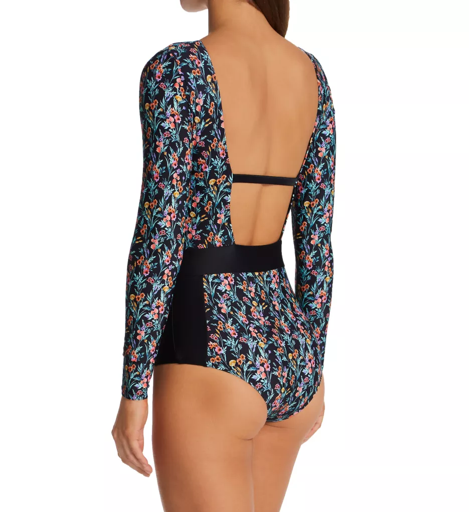 Abloom Wave Long Sleeve Paddle One-Piece Swimsuit