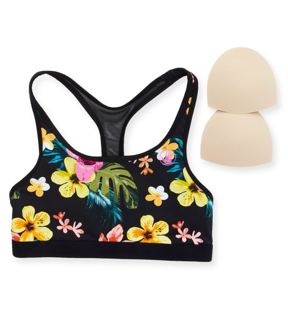 Tropical Island Equalizer Sports Bra Swim Top-cs6