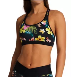 Tropical Island Equalizer Sports Bra Swim Top