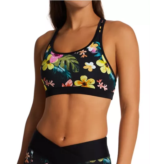 Body Glove Tropical Island Equalizer Sports Bra Swim Top 591706