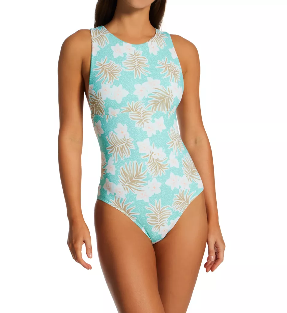 Wahine Mael Paddle One Piece Swimsuit Crystal L