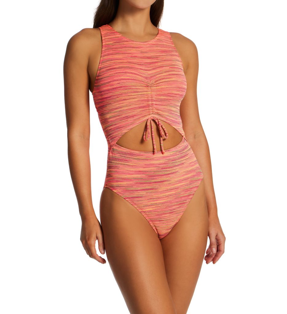 Calvin Klein Standard Racerback Removable Cups One Piece Swimsuit