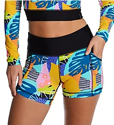 Curacao Splash Performance Fit Cross-over Shorts Multi XS