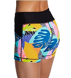 Curacao Splash Performance Fit Cross-over Shorts Multi XS