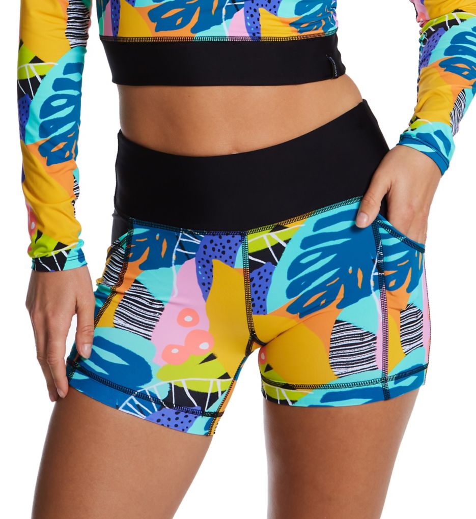 Curacao Splash Performance Fit Cross-over Shorts