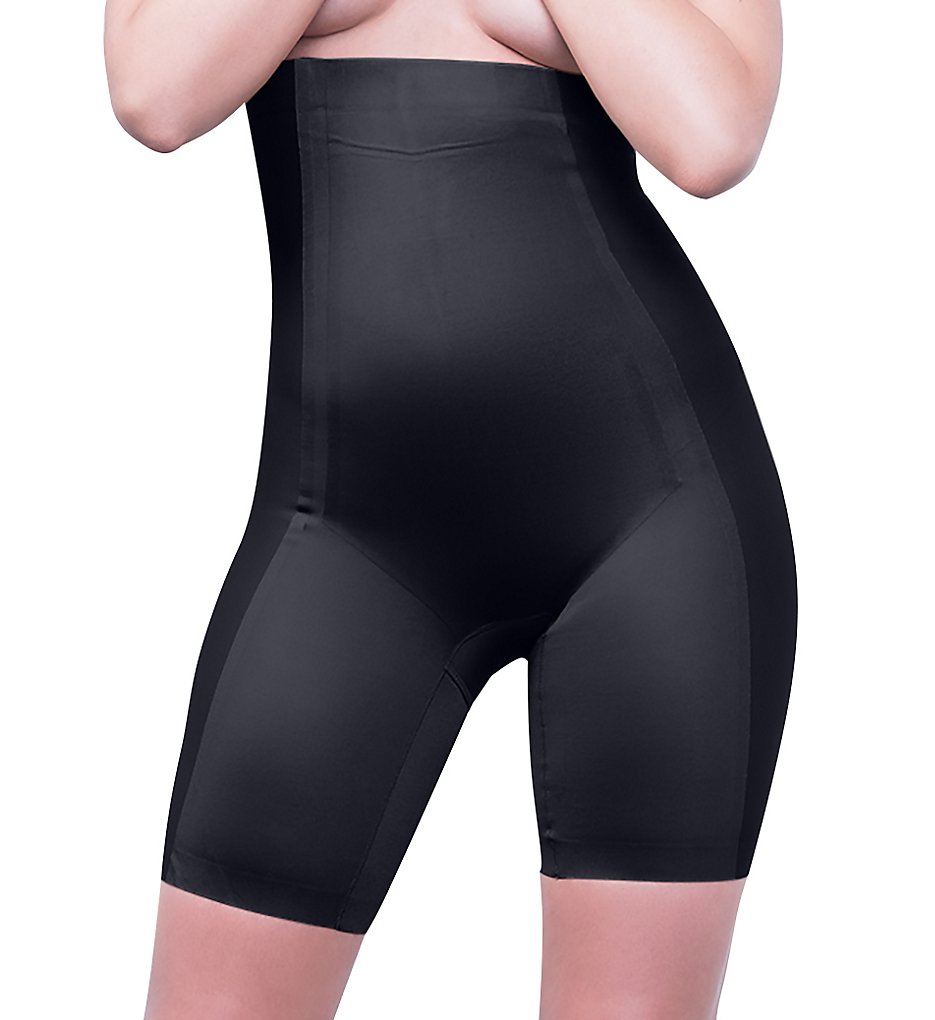 Body Hush - Body Hush BH1507MS Glamour Most Wanted High Waist Thigh Control (Black S)