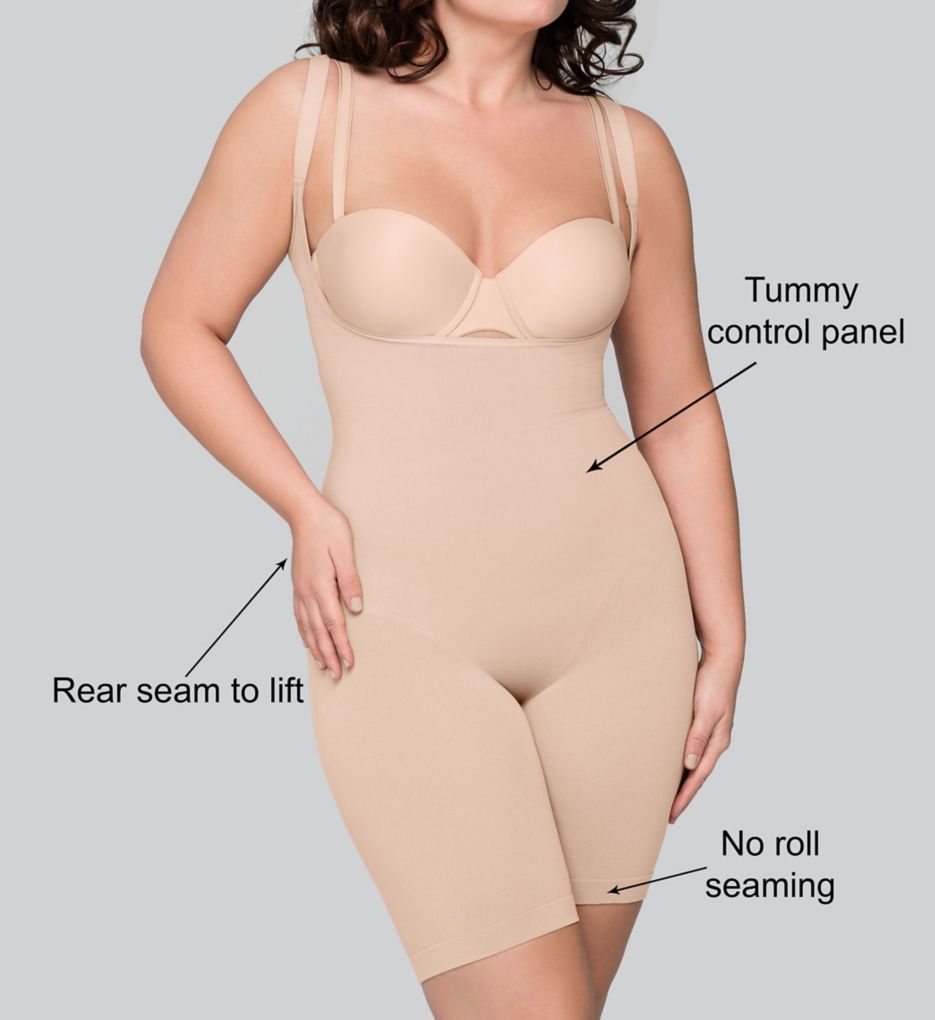 The Smooth Catwalk Plus Size Long Leg Bodysuit-cs6