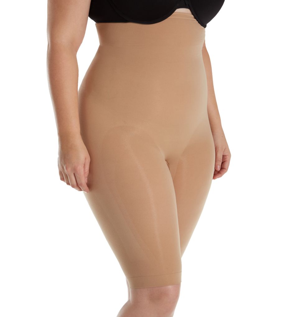 The Catwalk Plus Size High Waist Long Leg Panties-acs