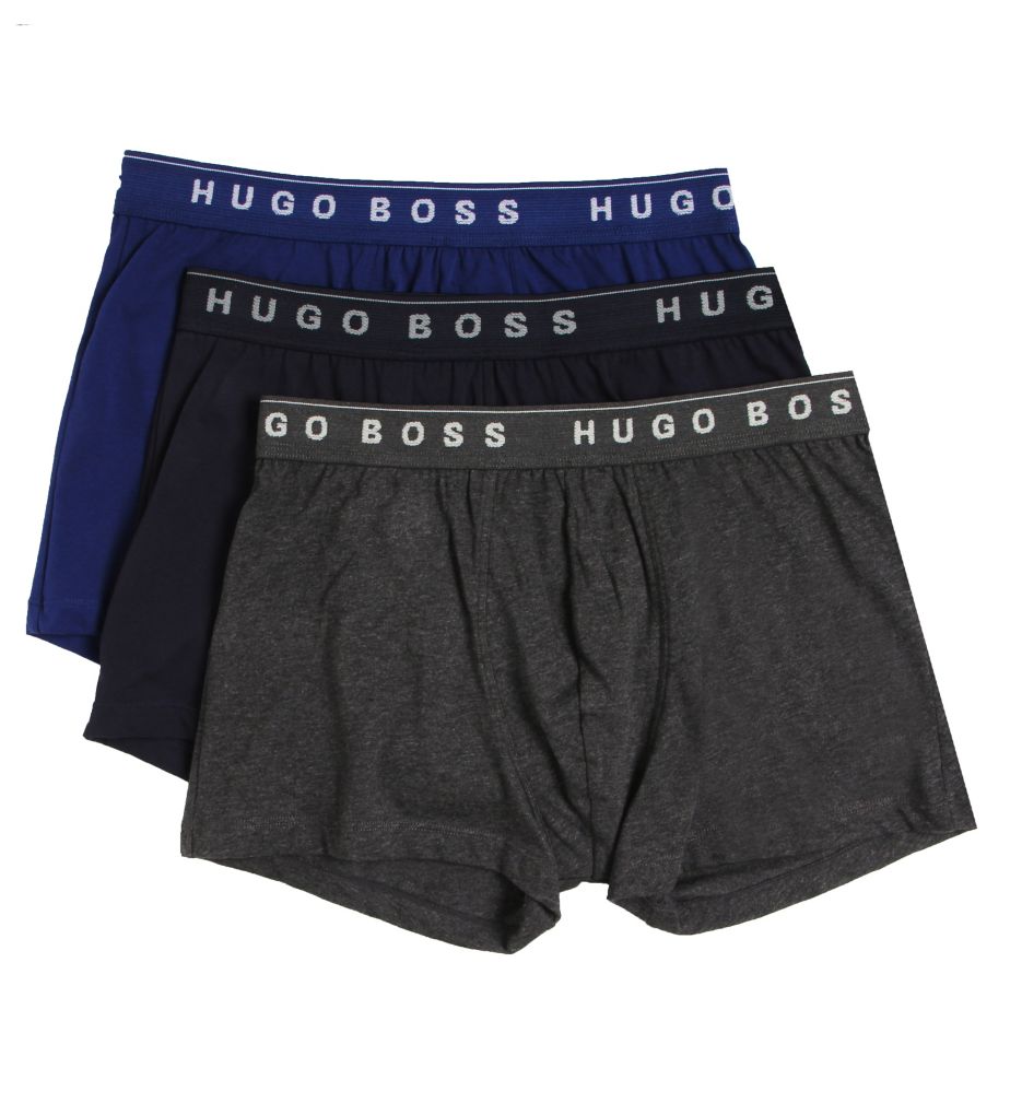 Boss Hugo Boss 0236732 100% Cotton Boxer Briefs 3 Inch Inseam - 3 Pack ...