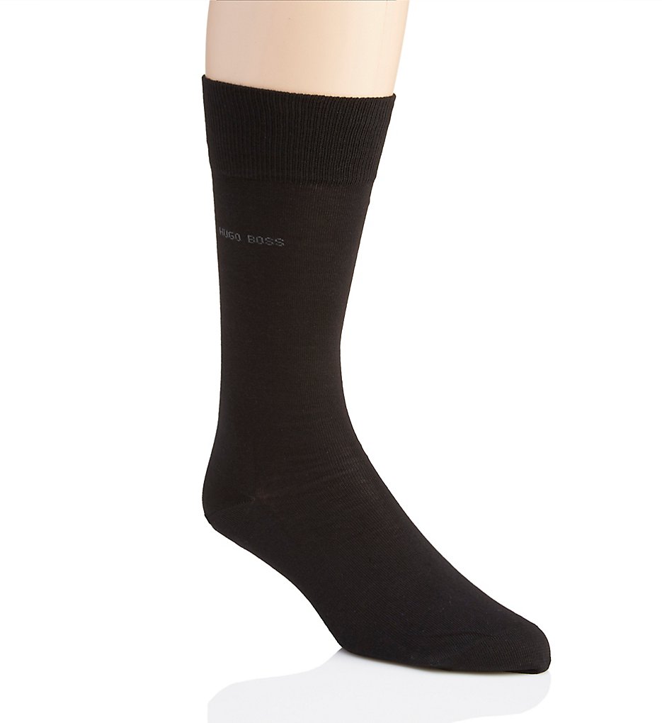 Boss Hugo Boss 0289894 Marc Solid Combed Cotton Sock (Black)
