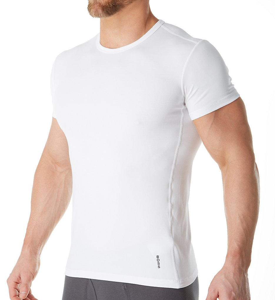 Boss Hugo Boss 0311150 Edge 1x1 Rib Short Sleeve T-Shirt (White)