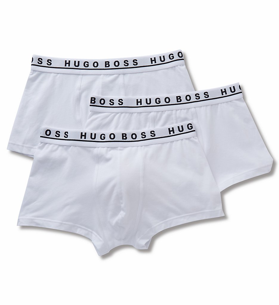Boss Hugo Boss 0325403 Essential Cotton Stretch Trunks - 3 Pack (White)