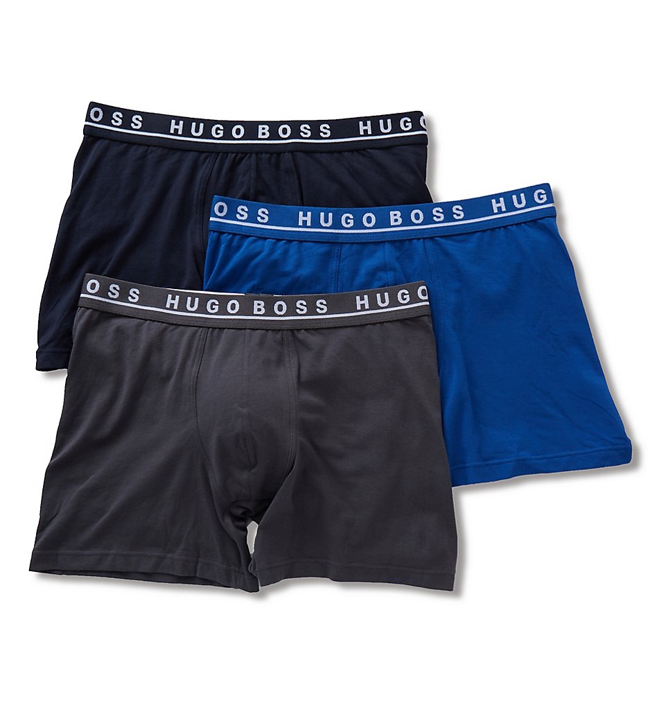 Boss Hugo Boss 0325404 Essential Cotton Stretch Boxer Briefs - 3 Pack (Blue/Sky Captain/Iron)