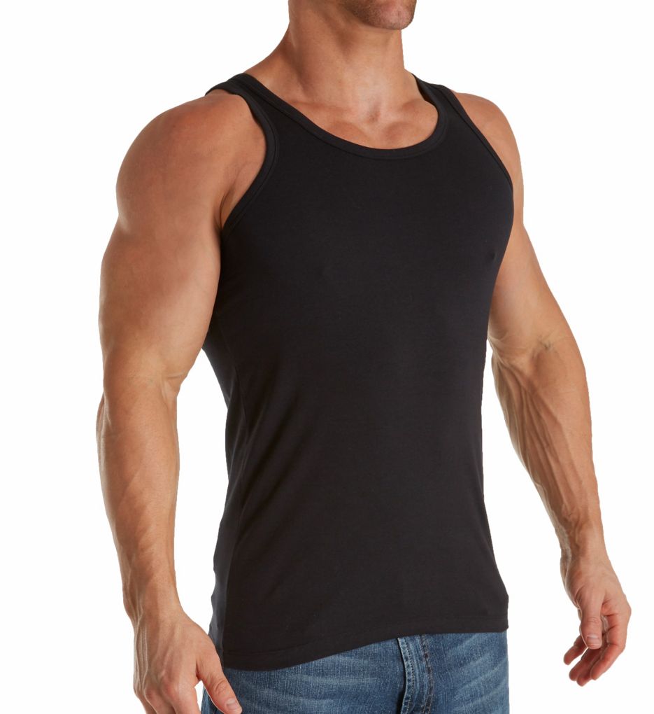 Essential Cotton Stretch Slim Tank Top - 2 Pack by Boss Hugo Boss