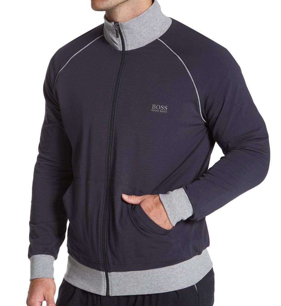 Hugo boss zip outlet through sweatshirt