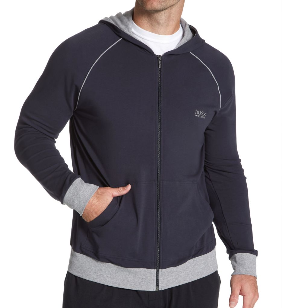 Mix & Match Full Zip Hooded Jacket Navy S by Boss Hugo Boss