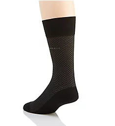 Egyptian Cotton Blend Mini-Pattern Sock BLK O/S