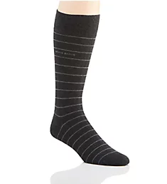 Combed Cotton Blend Striped Sock Char O/S