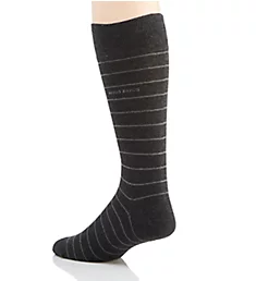Combed Cotton Blend Striped Sock Char O/S